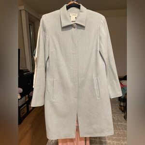 Due per Due Light Blue Wool Blend Coat sz 8 - Preowned fits like a 6